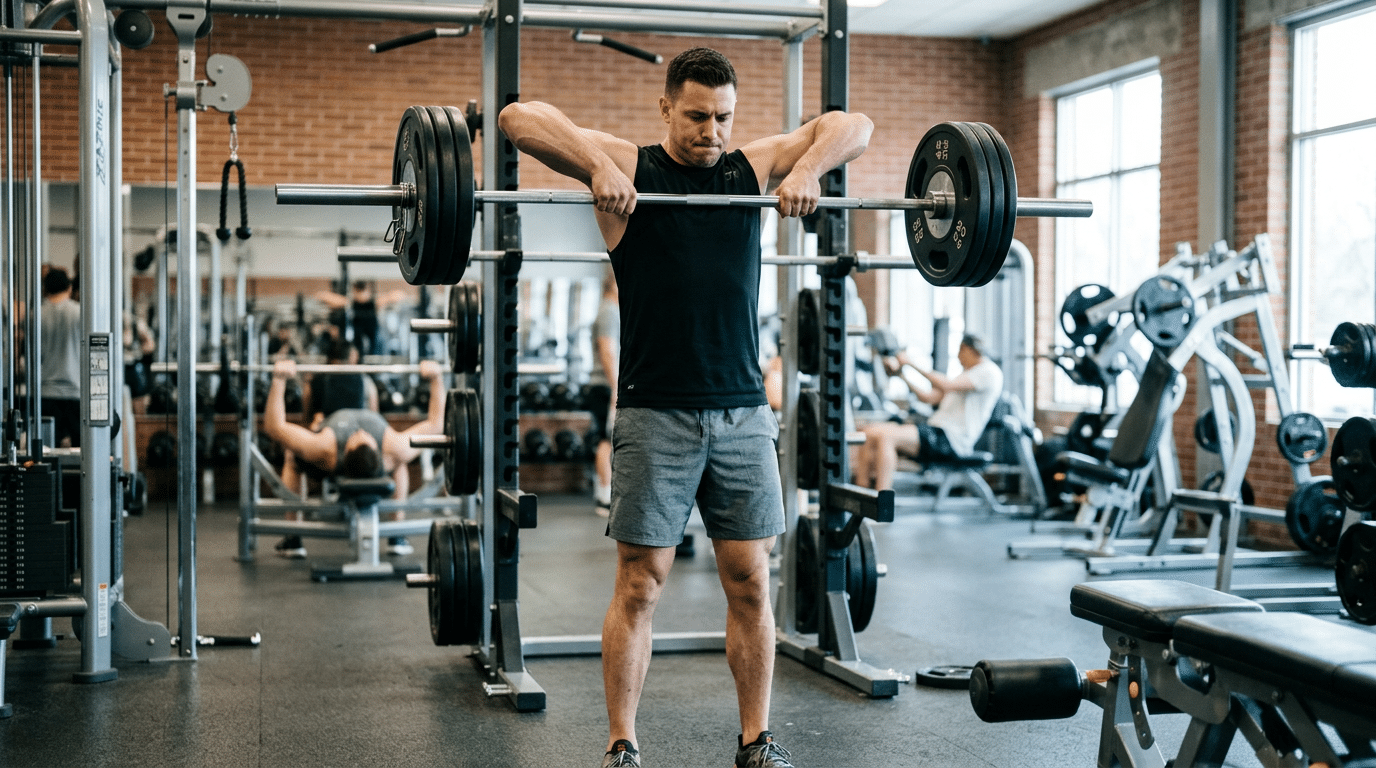 Upright Rows and Spinal Compression Exercises
